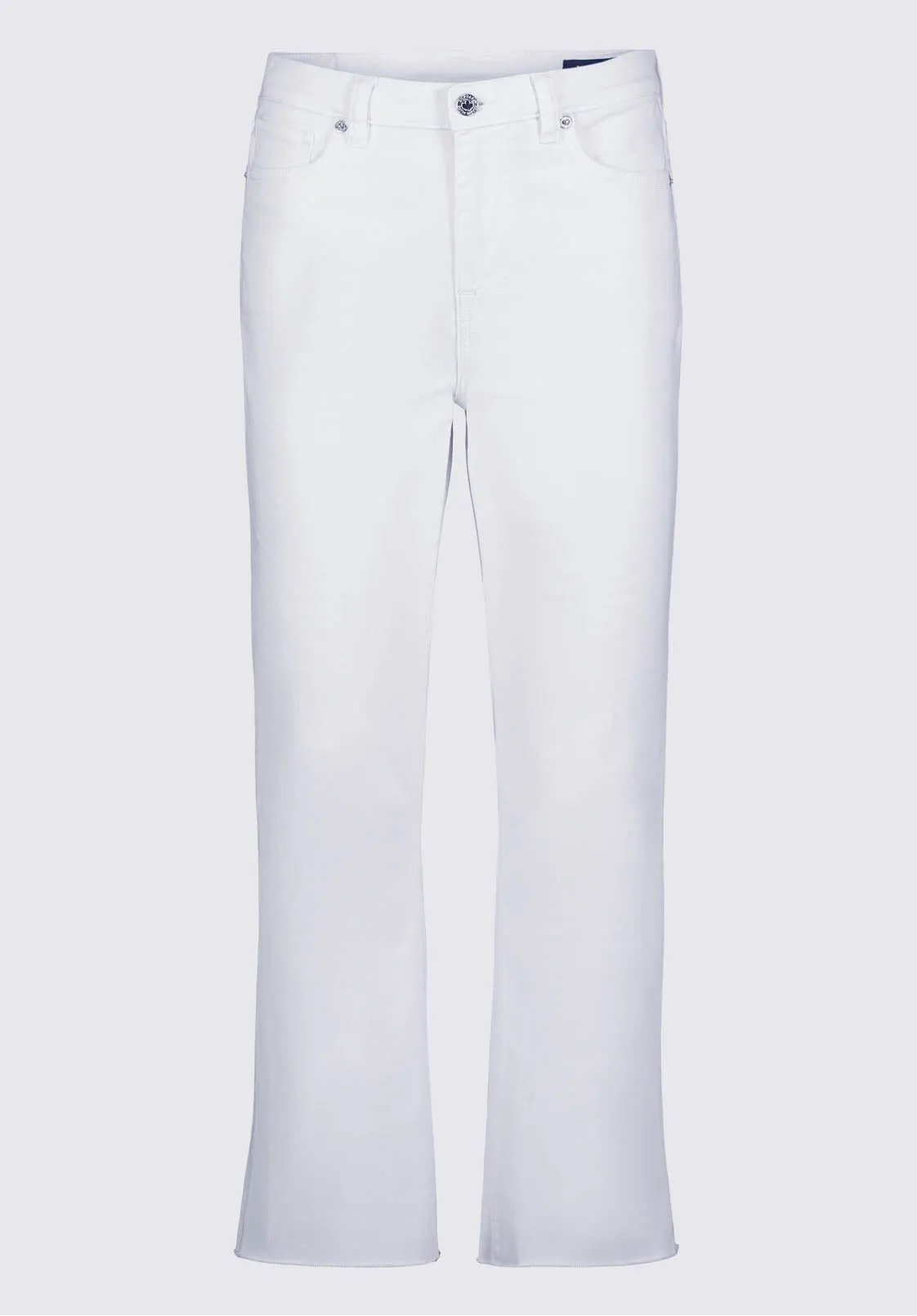 Kim Kick Crop Women's Jeans in White - BL15974