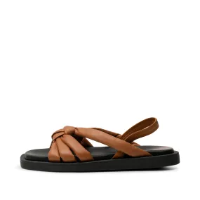 Krista slingback sandal læder - TAN