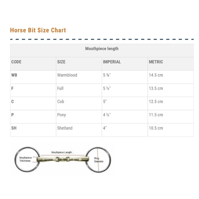 Loose Ring Training Snaffle with No pinch Rings