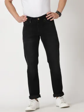 MEN'S BLACK SOLID JASON FIT JEANS