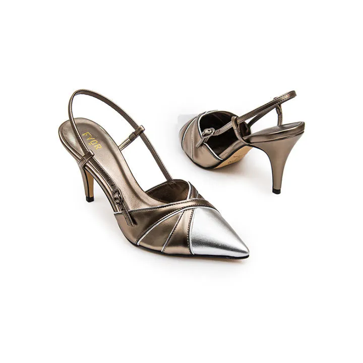 Metallic Ankle Strap Sandal BWR 048