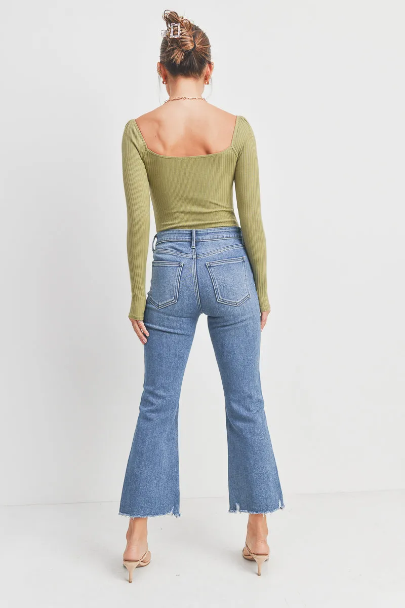 Molly Crop Flare Jeans Medium