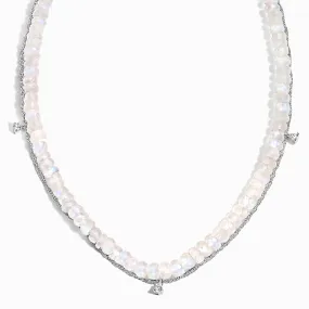 Moonstone Necklace - Layered Bead Necklace