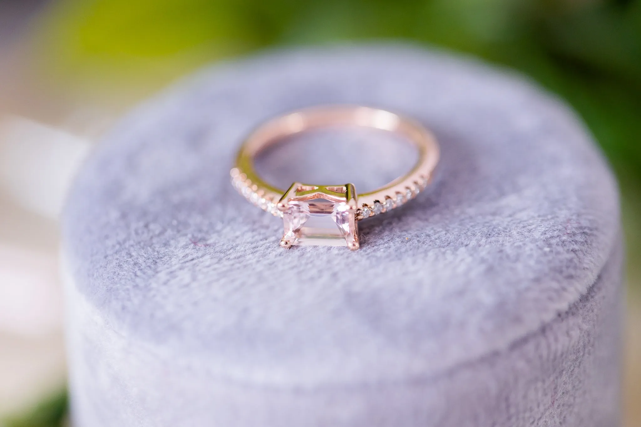 Morganite Stackable Gift Set: 3 Rings