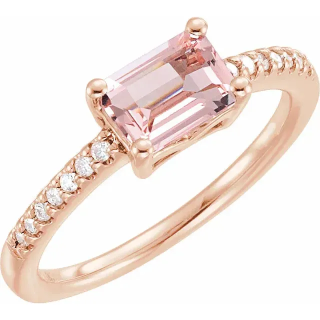 Morganite Stackable Gift Set: 3 Rings