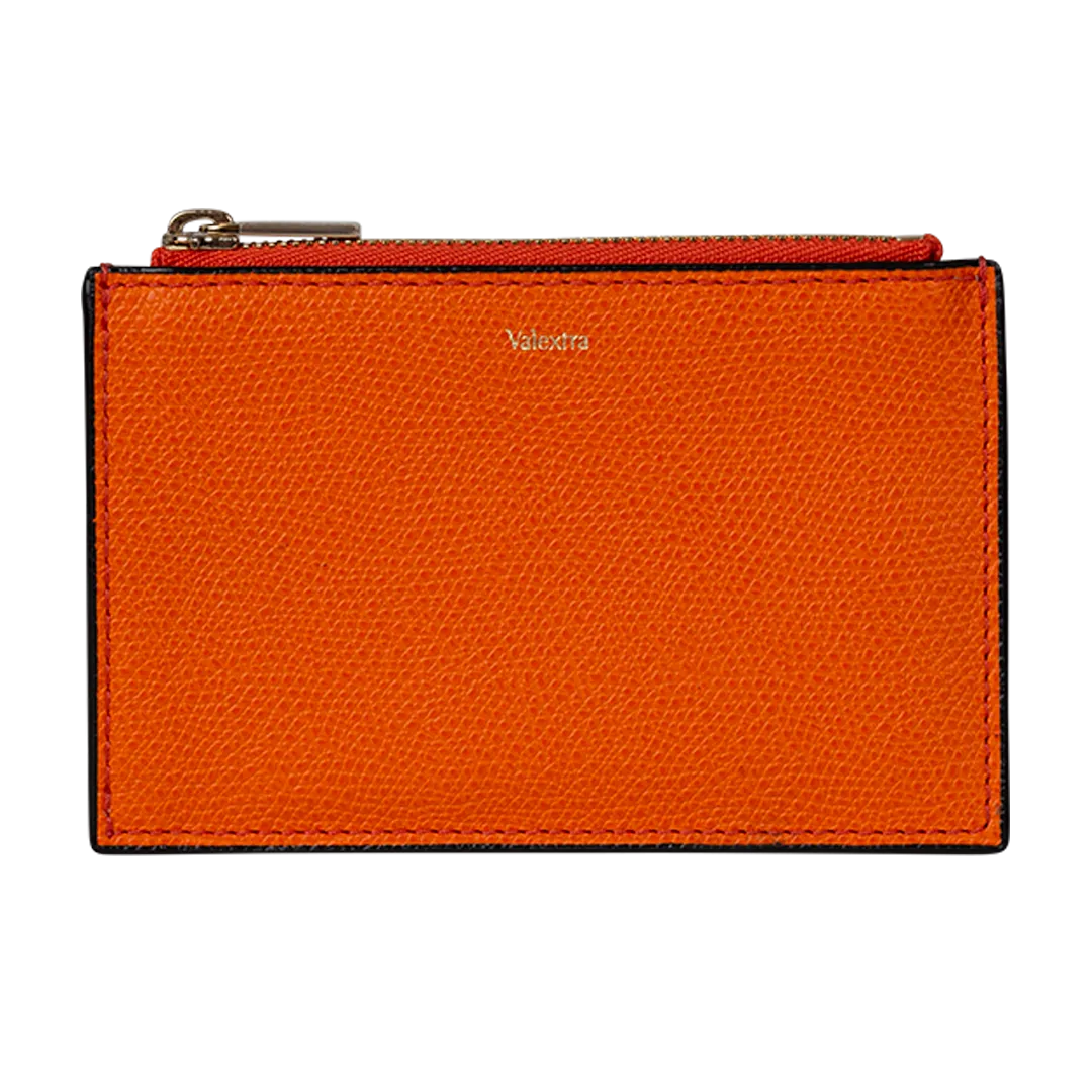 Orange Card Case Holder