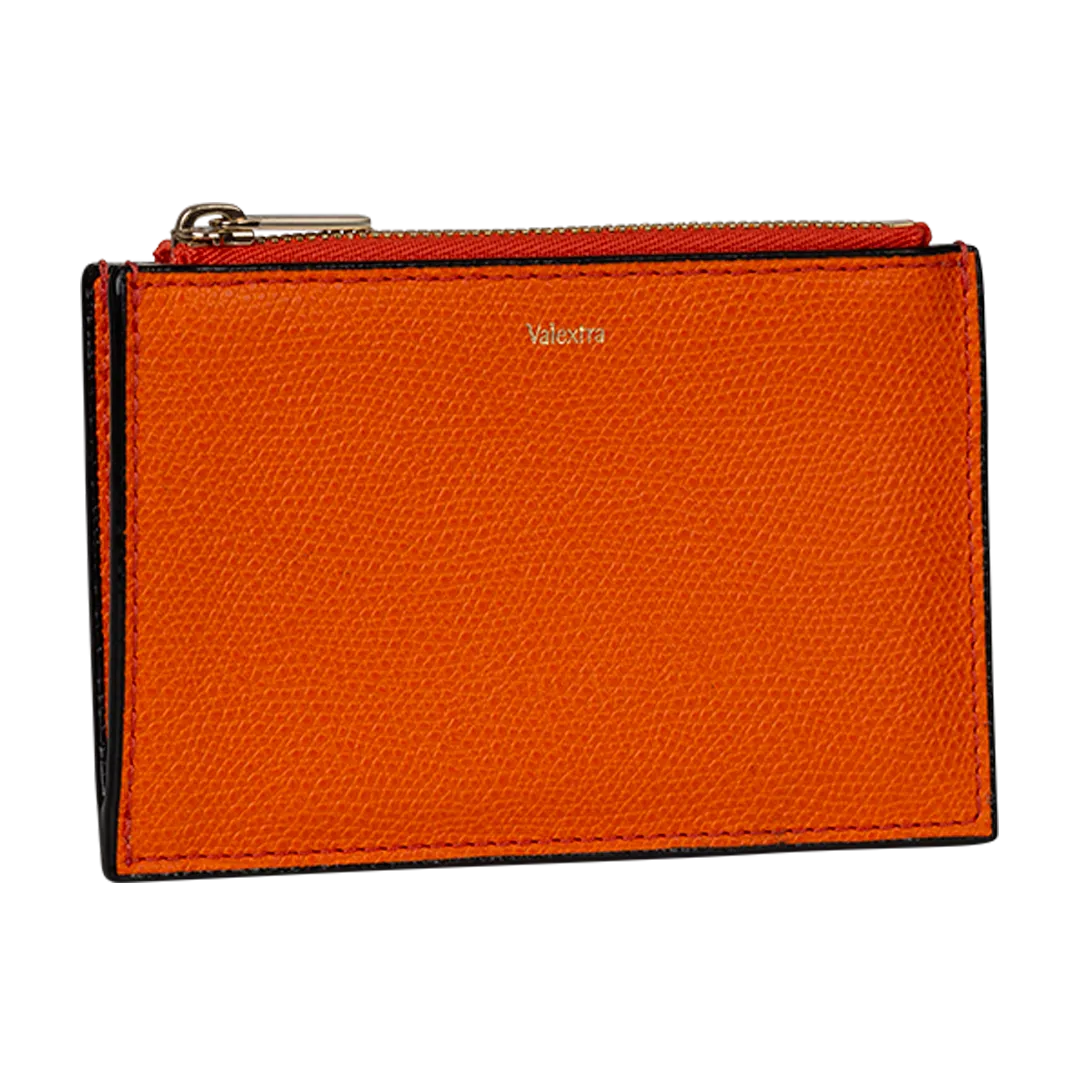 Orange Card Case Holder