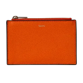 Orange Card Case Holder