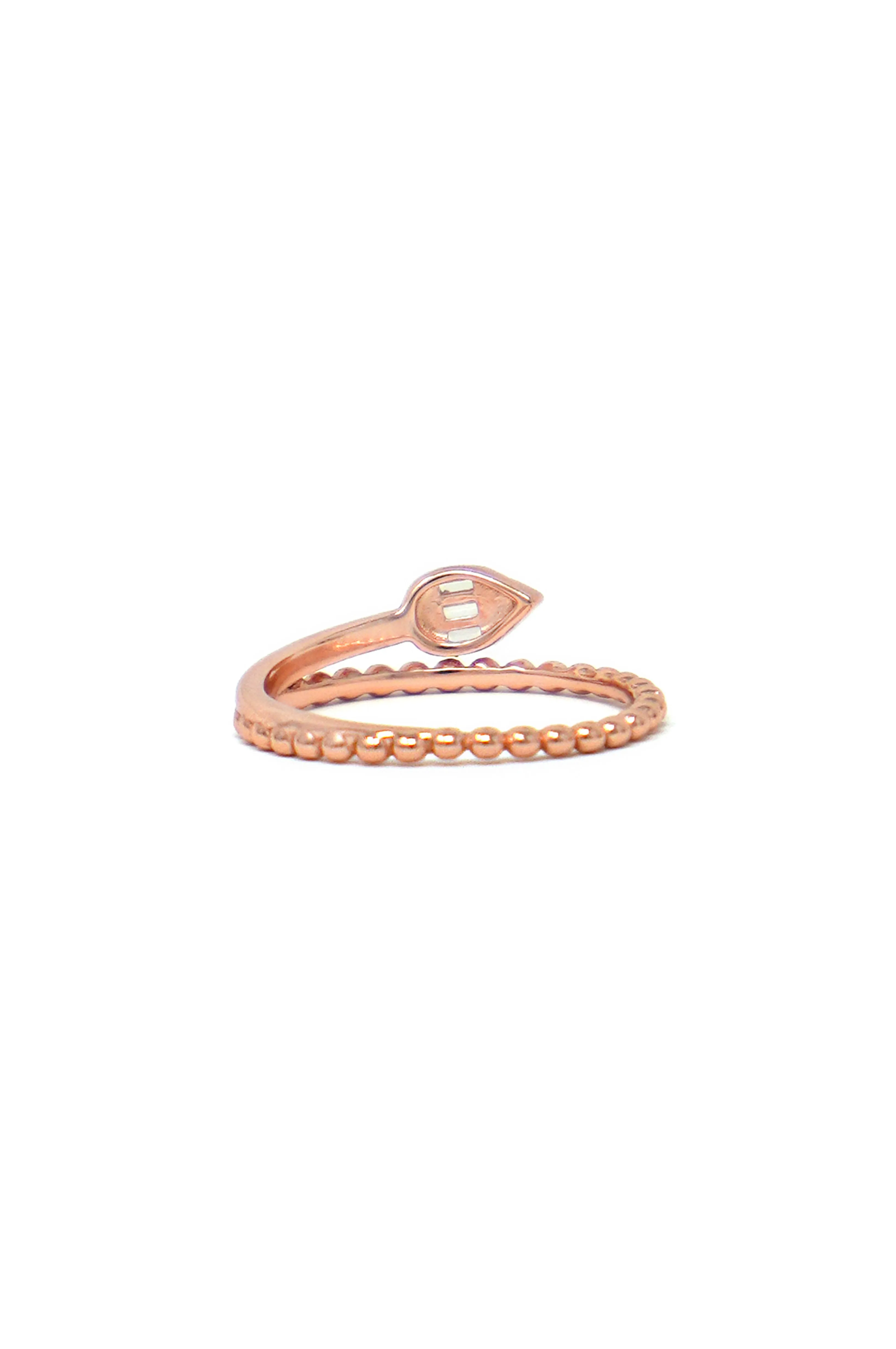 Ornate Glam Rose Gold Plated Sterling Silver Rings