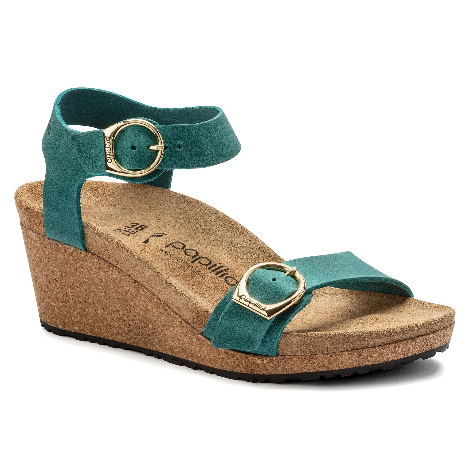 Papillio Soley Women's Leather Sandal - Lake Green