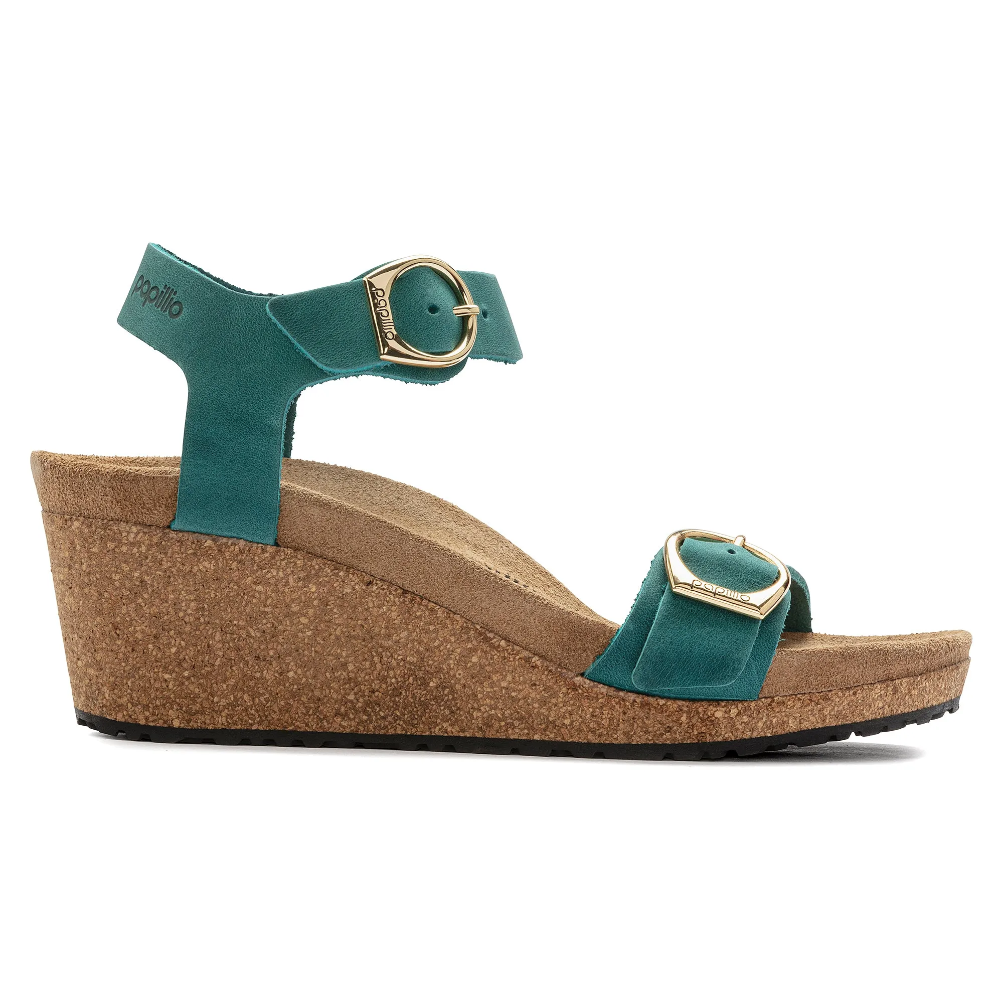 Papillio Soley Women's Leather Sandal - Lake Green