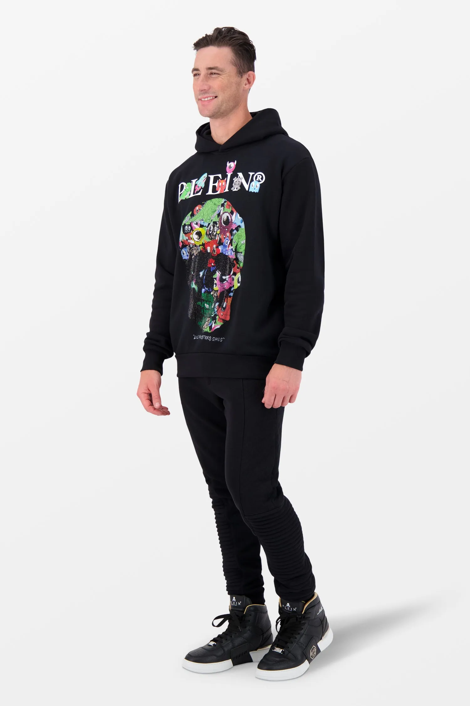 Philipp Plein Black Monsters Hoodie