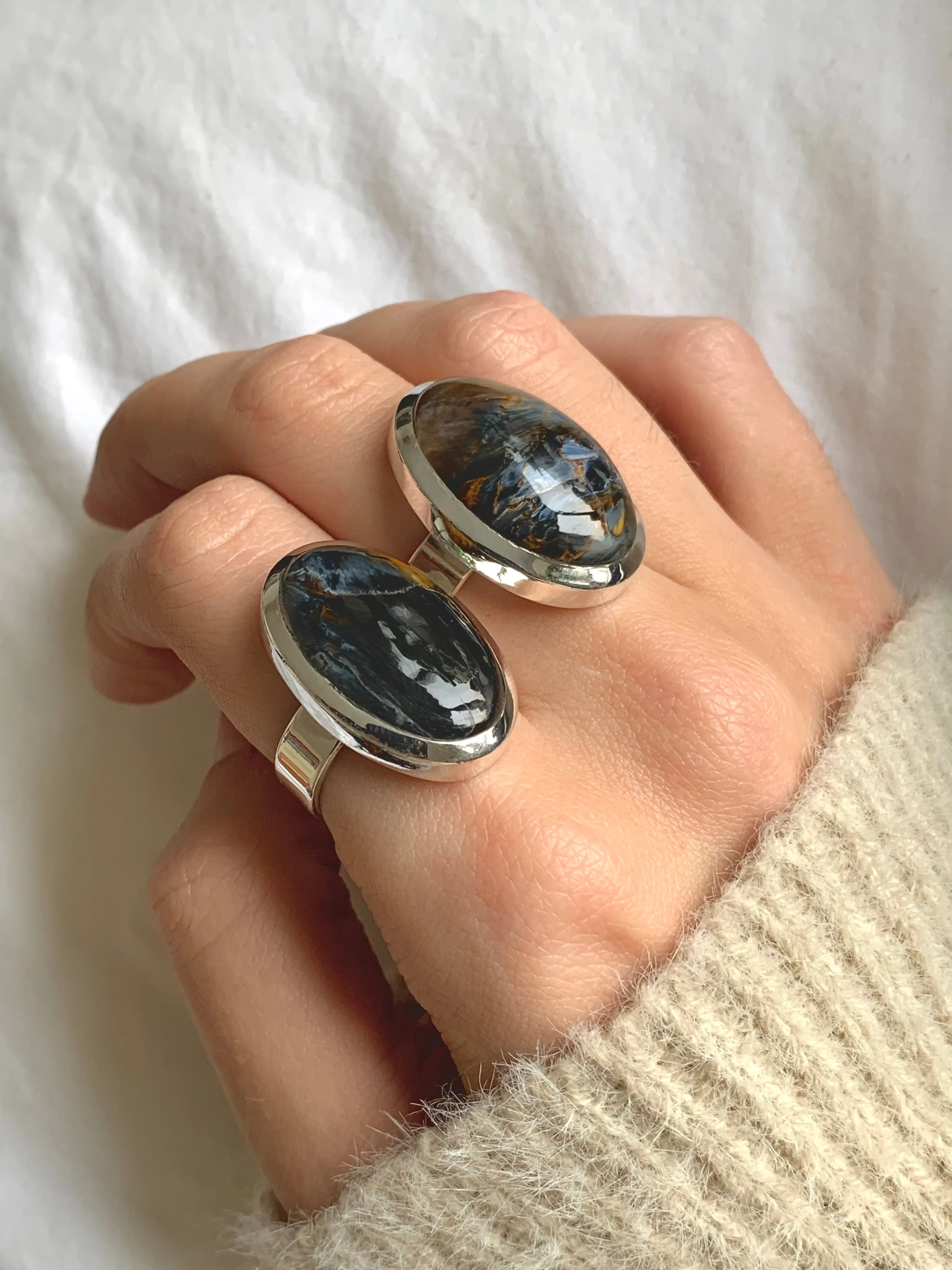 Pietersite Naevia Rings - Oval