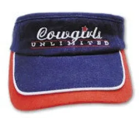 "Cowgirls Up" Western Visor - Red, White & Blue