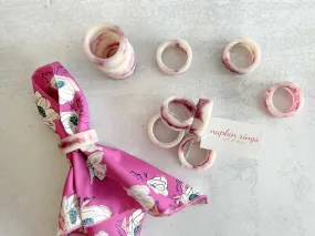 Raspberry Sherbet Napkin Rings, set of four