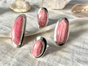 Rhodochrosite Dinah Mixed Rings (One of a kind)