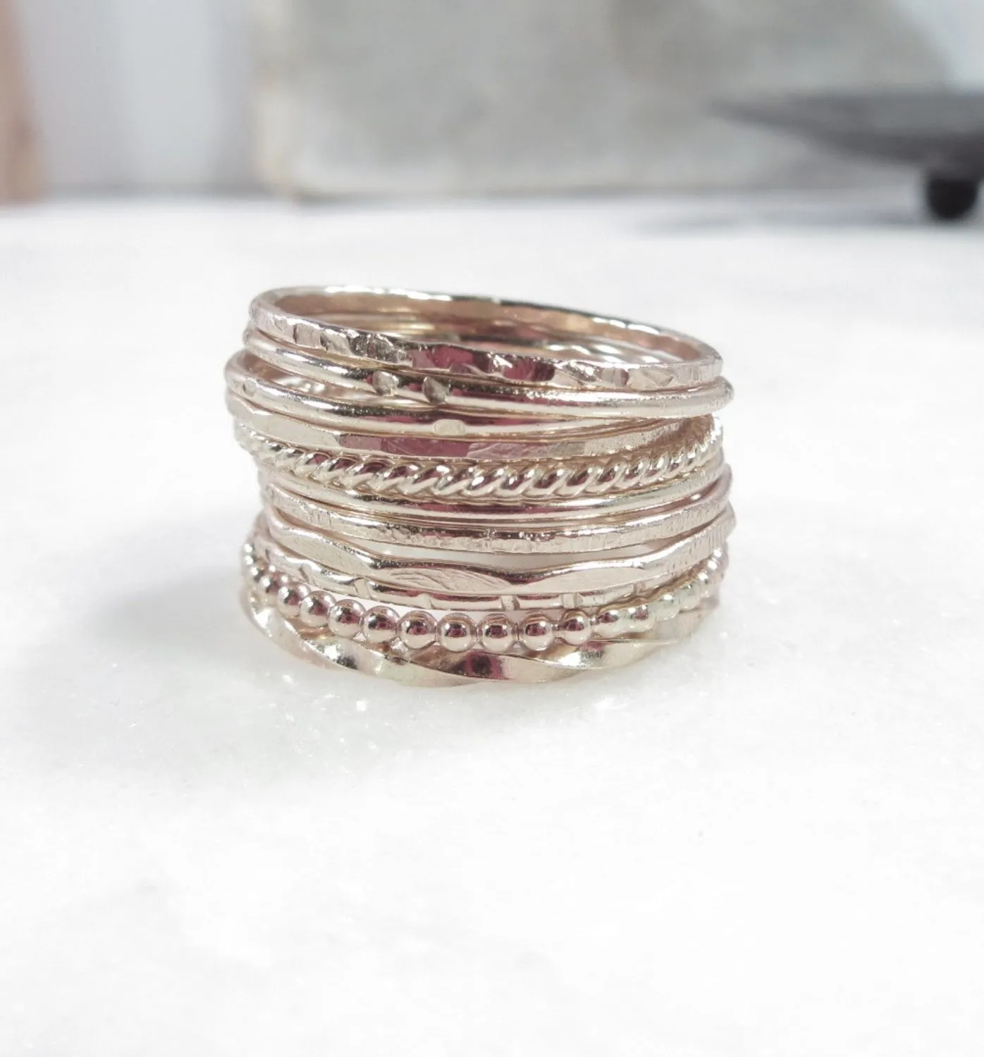 Rings Chiseled 1mm wide Choose Your Metal and Size