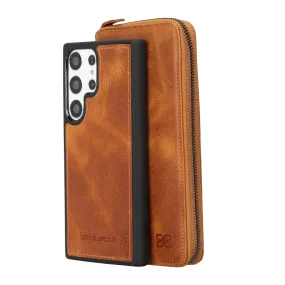 Samsung Galaxy S23 Series Zippered Leather Wallet Cases - PMW