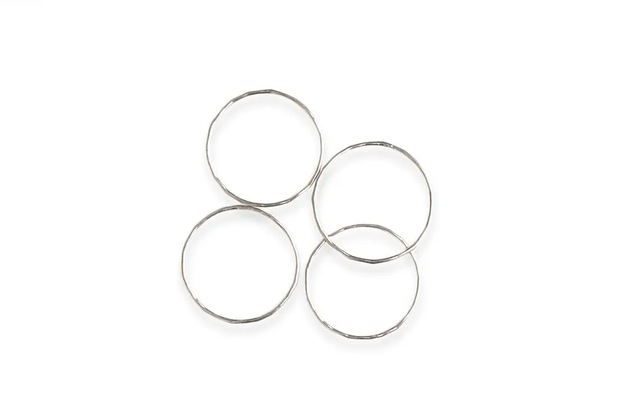 Silver Whisper Stacking Rings