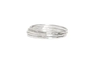 Silver Whisper Stacking Rings