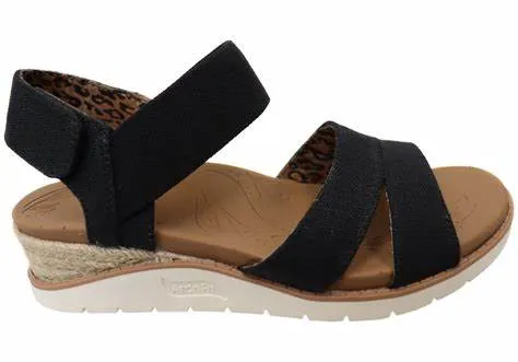 Skechers Bobs Arch Fit Beach Kiss Growl Power Black Sandal