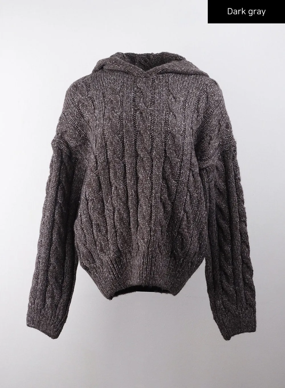 Terry Rib Knit Hoodie CJ405