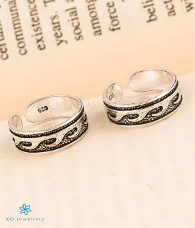 The Waves Silver Toe-Rings