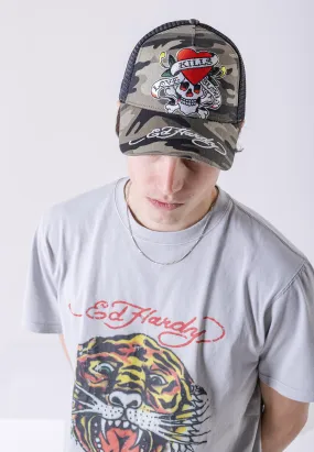 Unisex Love-Slowly Twill Front Mesh Trucker Cap - Camo