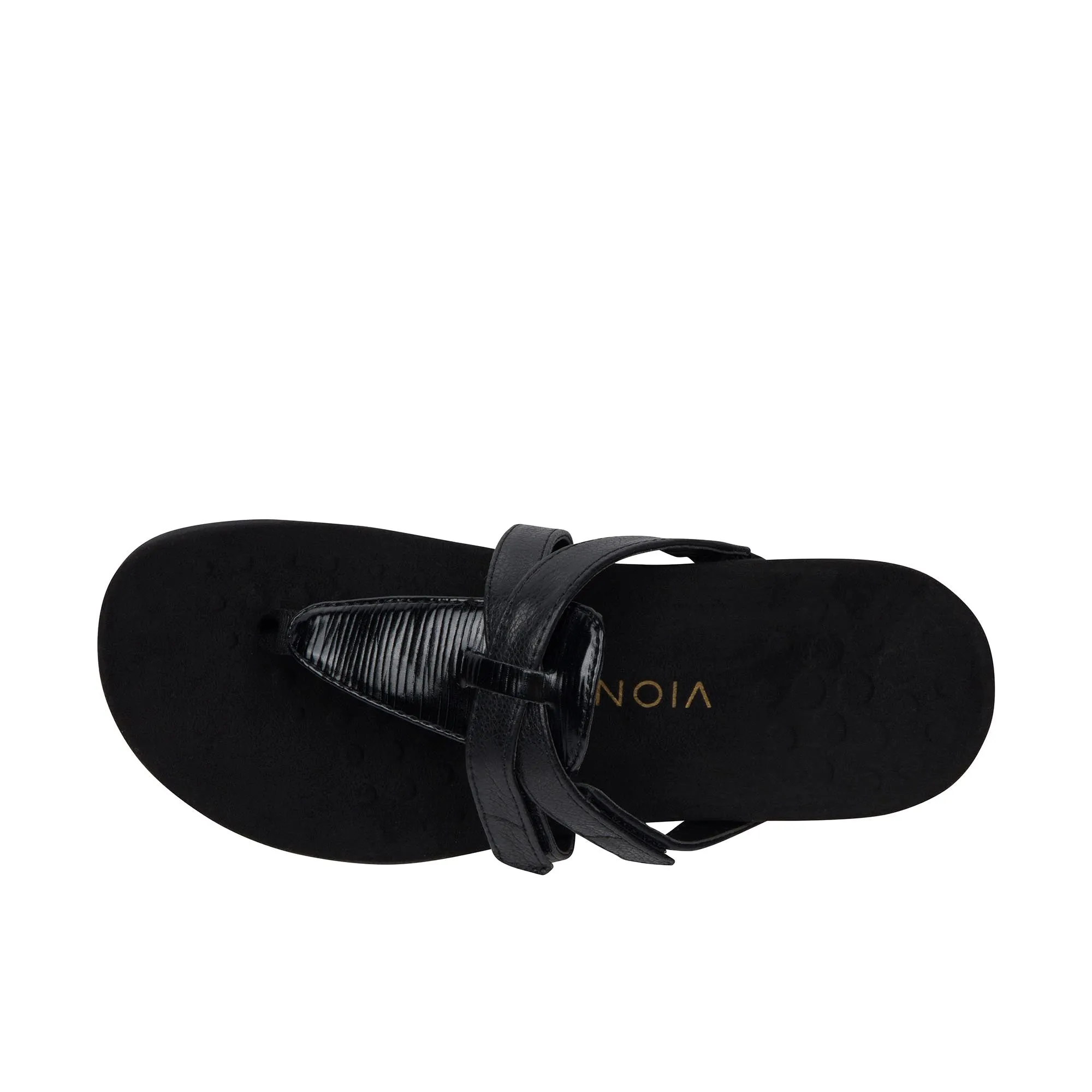 Vionic Womens Karley Toe Post Sandal Black