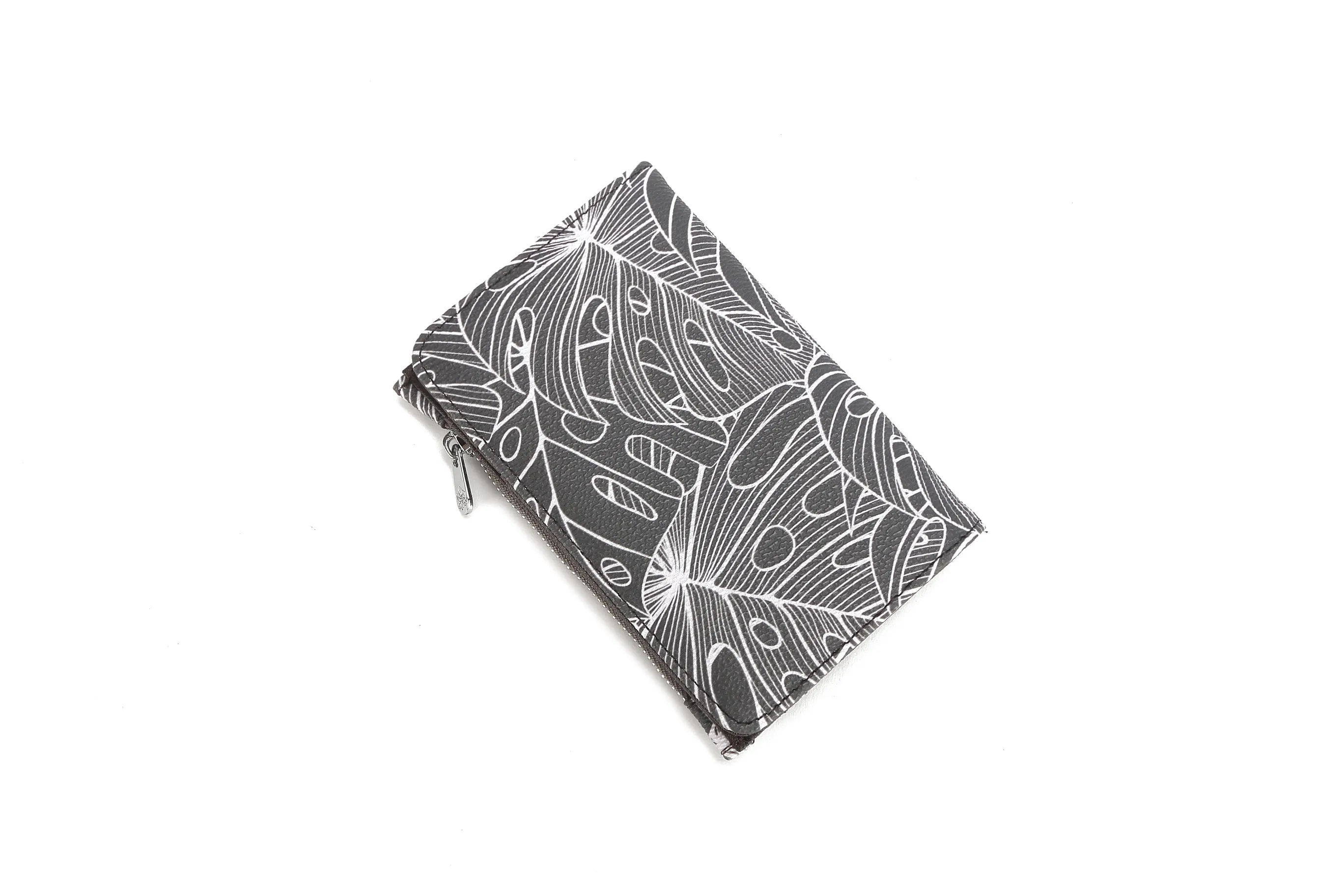 Wallet Joanne Monstera Lines Grey