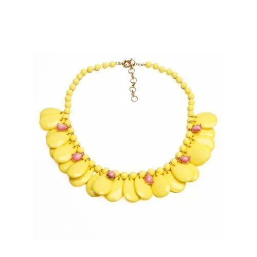 Yellow Teardrop Stone Collar Necklace